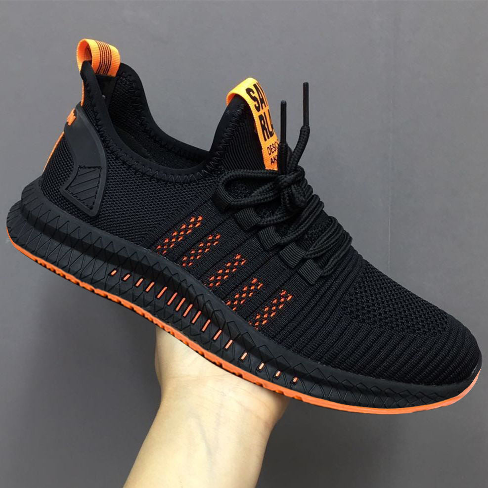 New style Korean fashion men's shoes in autumn and winter, mesh red casual breathable sneakers, deodorant runway men's shoes