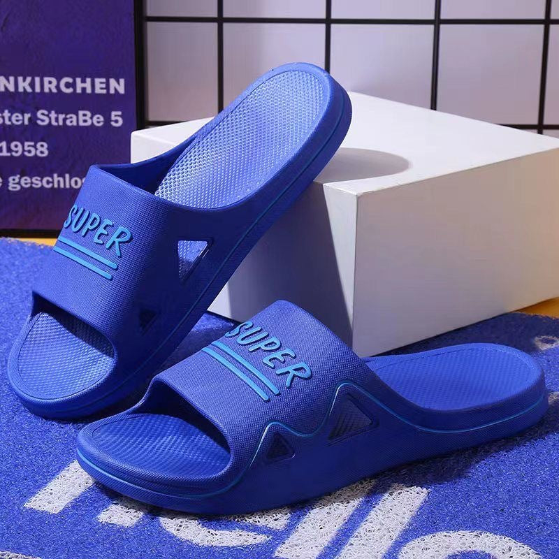 2022 New Style Slippers for Men Fashion Korean Edition Non slip Quiet Soft Sole for Home Wearing Outward in Summer Thick sandals for men