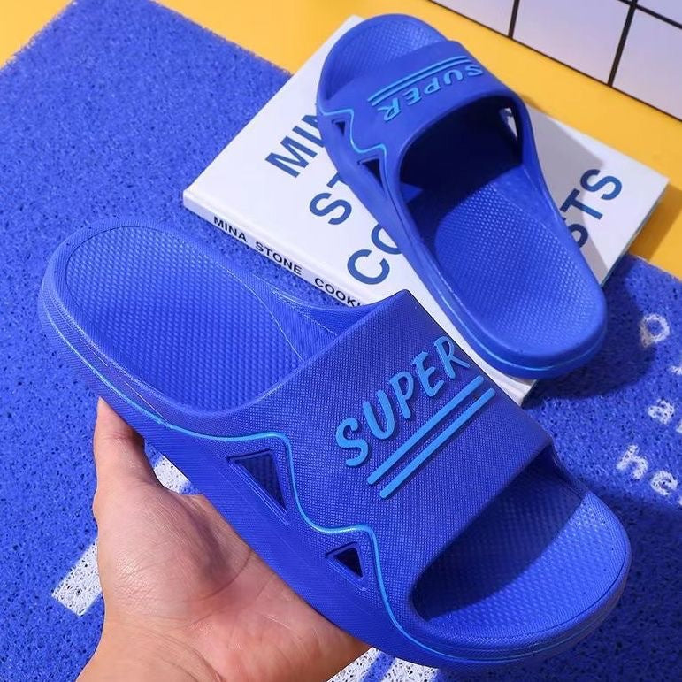 2022 New Style Slippers for Men Fashion Korean Edition Non slip Quiet Soft Sole for Home Wearing Outward in Summer Thick sandals for men