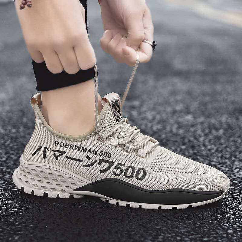 2021 New Men's Shoes Casual Korean Autumn Breathable Running Shoes Cloth Shoes Antiodorous Wear resistant Damp Shoes Casual Sports Shoes