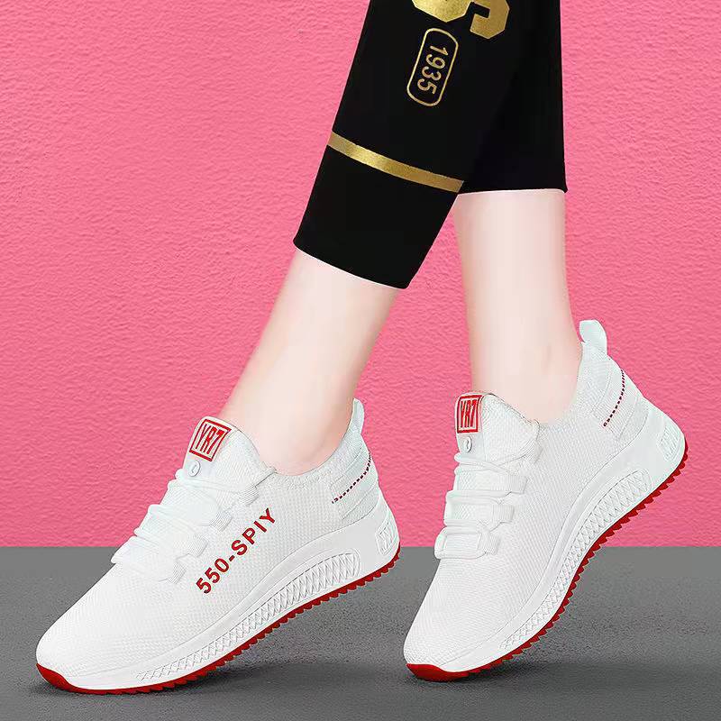 Foreign Trade Popular Casual Sneakers Women's Shoes Floor Stand Wholesale Mesh Breathable Korean Shoes Cross border Export Issuing