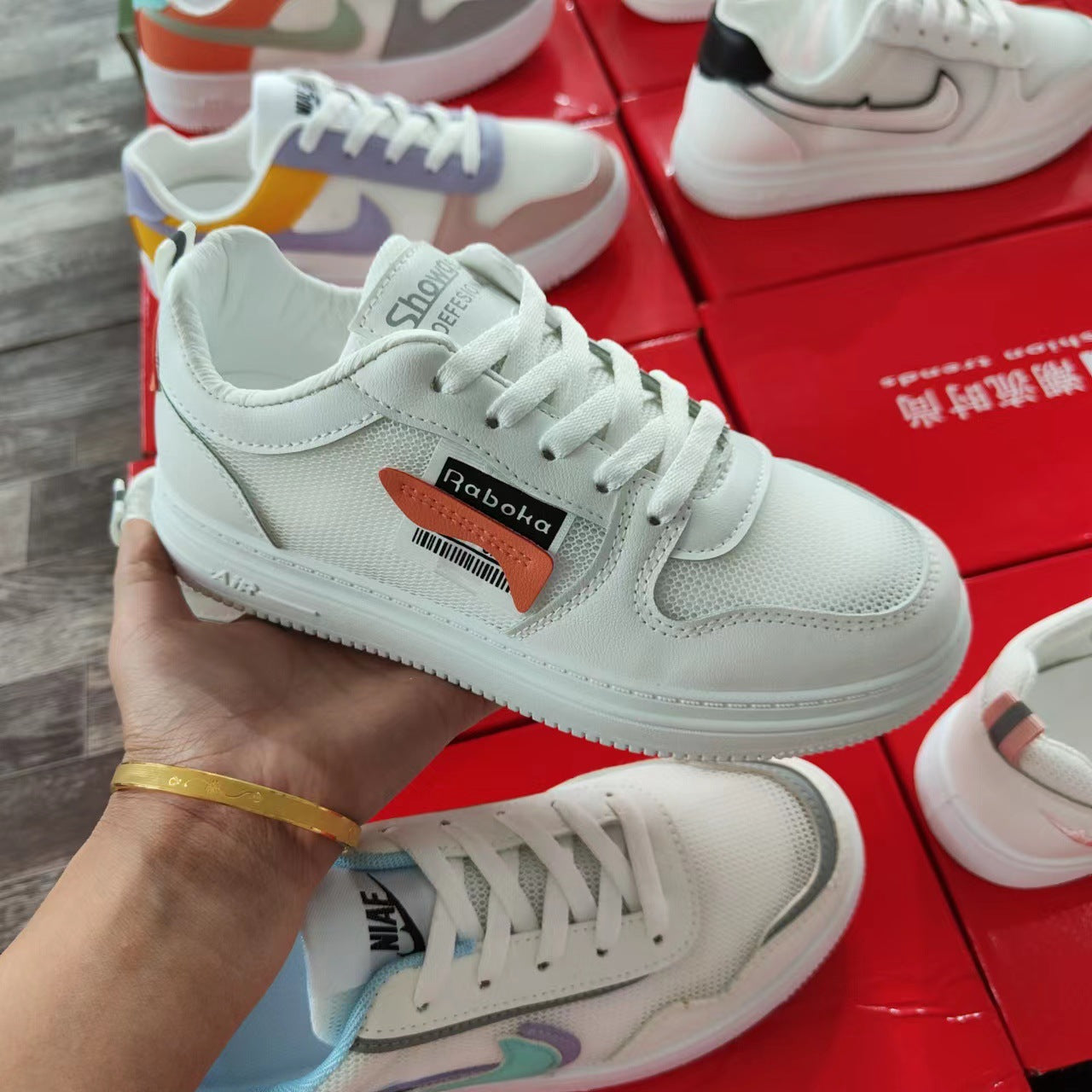 Women's shoes 2022 summer new casual breathable sports shoes popular small white shoes women's casual shoes stall source