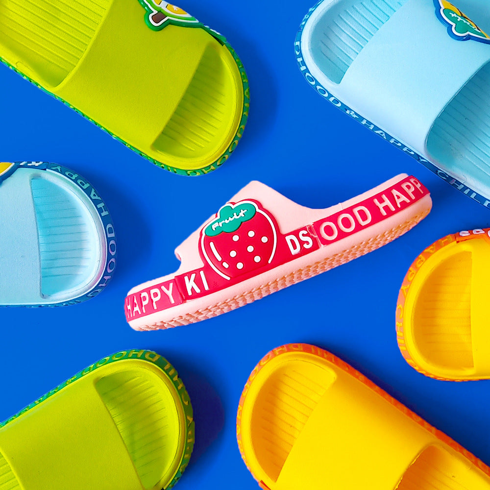 Children's slippers Summer Girl's home with antiskid lovely fruit Princess Bathroom Baby's children's sandals Summer