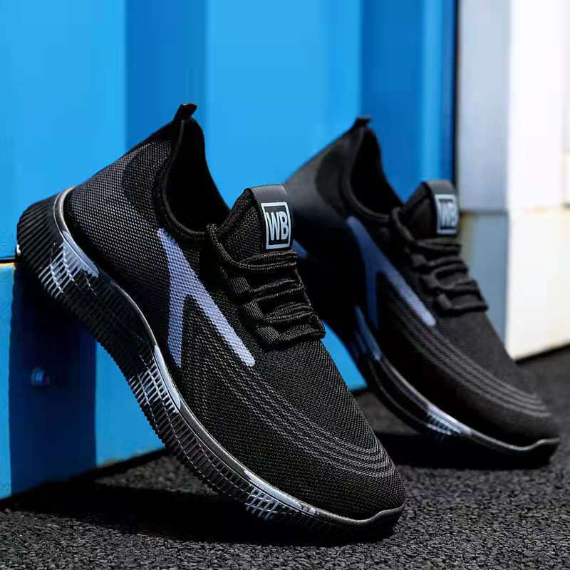 Manufacturer's new men's casual shoes, breathable sports running shoes, soft soles, fashion trends, light fly woven shoes