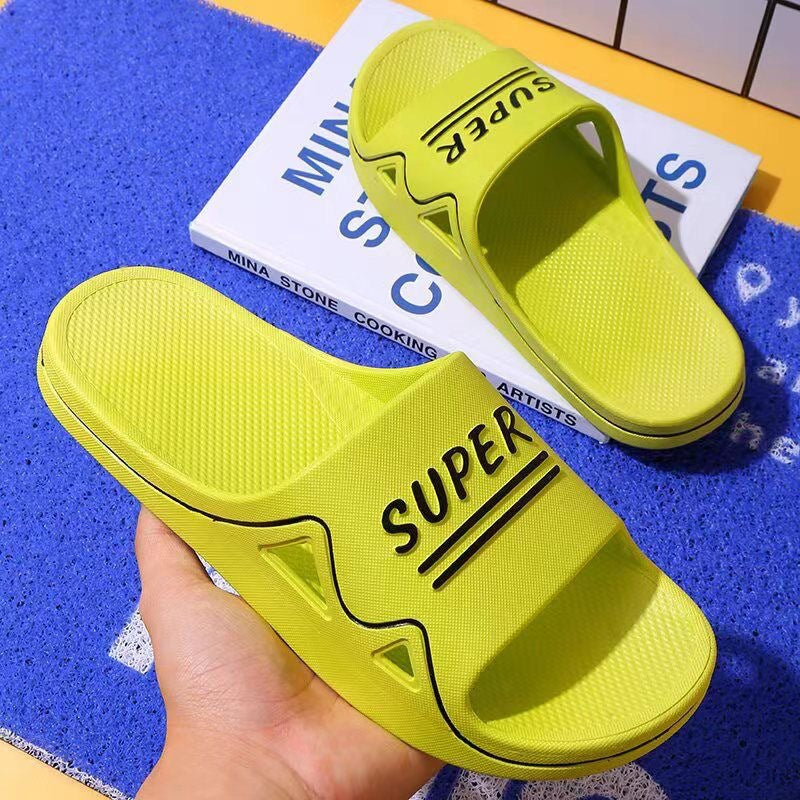 2022 New Style Slippers for Men Fashion Korean Edition Non slip Quiet Soft Sole for Home Wearing Outward in Summer Thick sandals for men