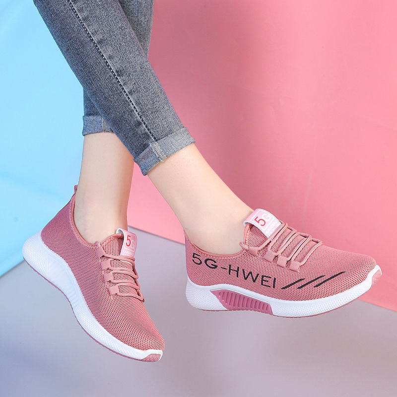 Fashion shoes New old Beijing cloth shoes Korean casual shoes Running shoes Women's flying woven sneakers