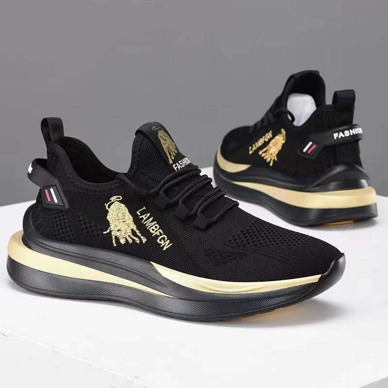 New spring, summer, autumn, Korean boys' low top, soft bottom, trendy board shoes, lace up in front of the net, men's casual shoes