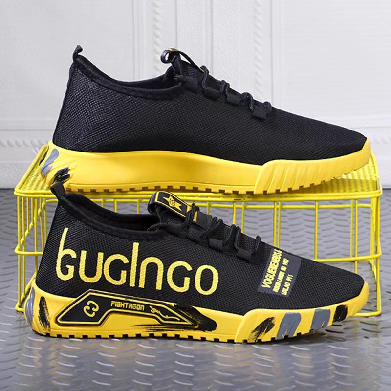 Men's shoes New spring sports shoes Men's fashion casual casual casual breathable junior high school running men's shoes