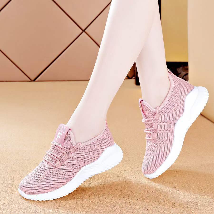 Foreign Trade Popular Casual Sneakers Women's Shoes Floor Stand Wholesale Mesh Breathable Korean Shoes Cross border Export Issuing