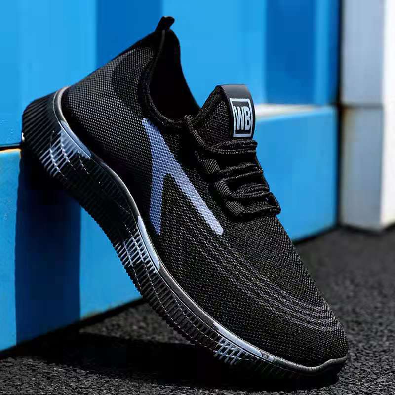 Manufacturer's new men's casual shoes, breathable sports running shoes, soft soles, fashion trends, light fly woven shoes