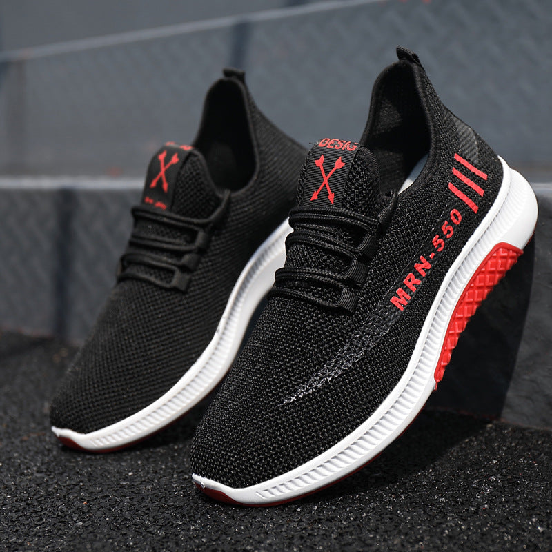 2021 New Men's Shoes Casual Korean Autumn Breathable Running Shoes Cloth Shoes Antiodorous Wear resistant Damp Shoes Casual Sports Shoes