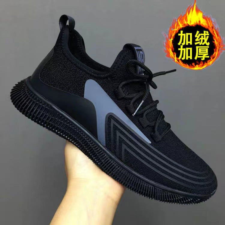 Manufacturer's new men's casual shoes, breathable sports running shoes, soft soles, fashion trends, light fly woven shoes