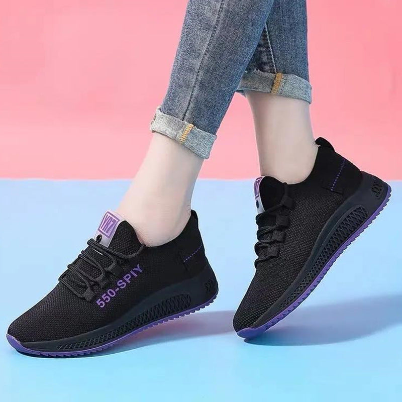 Foreign Trade Popular Casual Sneakers Women's Shoes Floor Stand Wholesale Mesh Breathable Korean Shoes Cross border Export Issuing