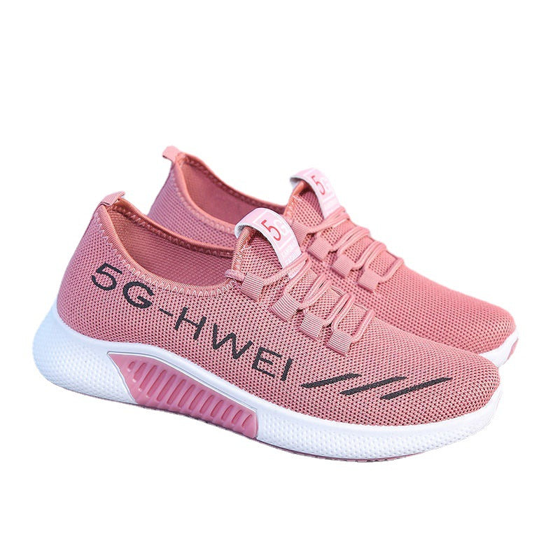 Fashion shoes New old Beijing cloth shoes Korean casual shoes Running shoes Women's flying woven sneakers