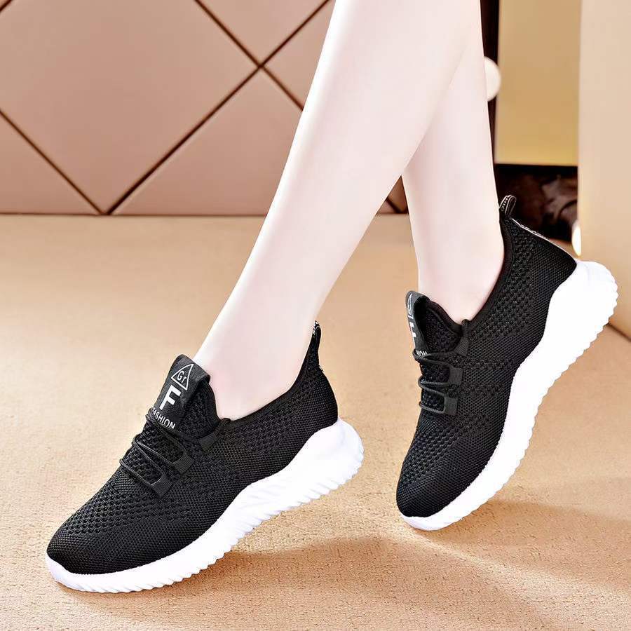 Foreign Trade Popular Casual Sneakers Women's Shoes Floor Stand Wholesale Mesh Breathable Korean Shoes Cross border Export Issuing