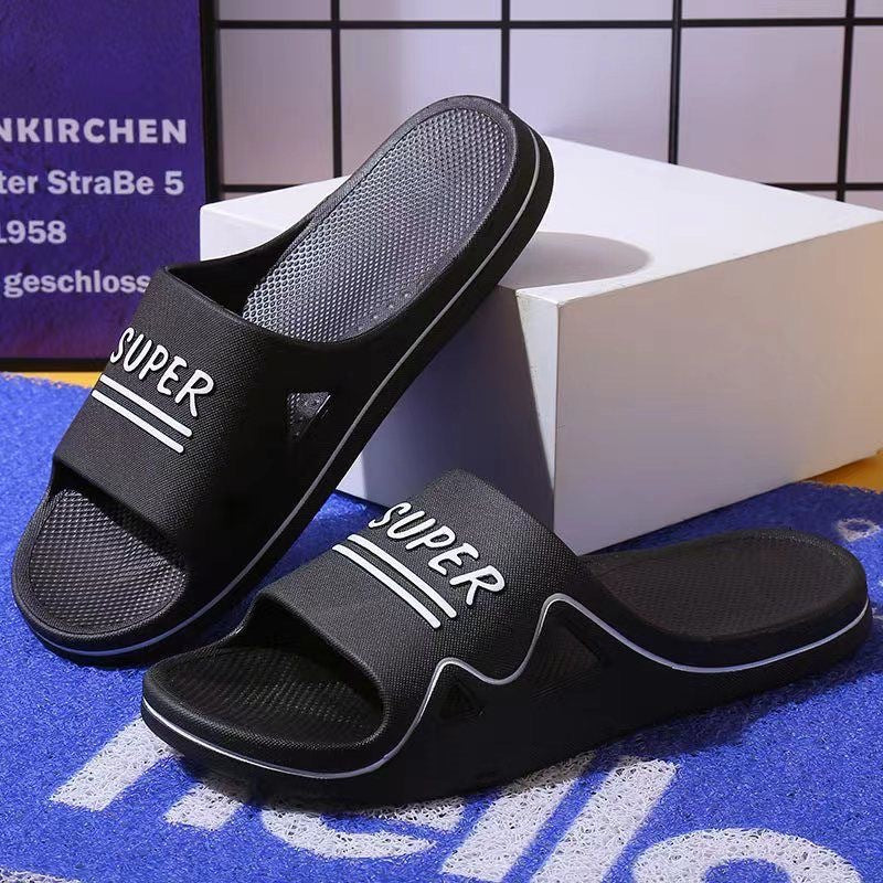 2022 New Style Slippers for Men Fashion Korean Edition Non slip Quiet Soft Sole for Home Wearing Outward in Summer Thick sandals for men