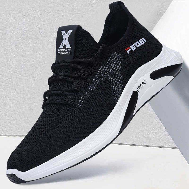 New style Korean fashion men's shoes in autumn and winter, mesh red casual breathable sneakers, deodorant runway men's shoes