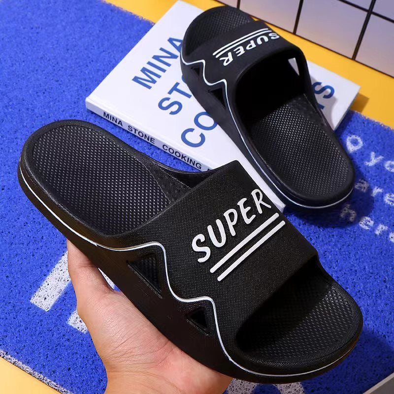 2022 New Style Slippers for Men Fashion Korean Edition Non slip Quiet Soft Sole for Home Wearing Outward in Summer Thick sandals for men